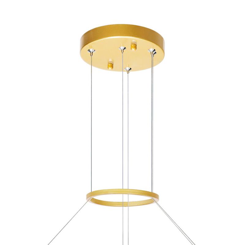 Guadiana 32 in LED Satin Gold Chandelier
