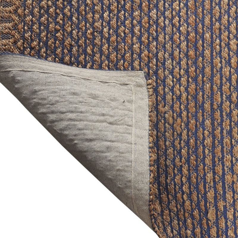 LR Home Natural Fiber Jute Blend Area Rug Indoor