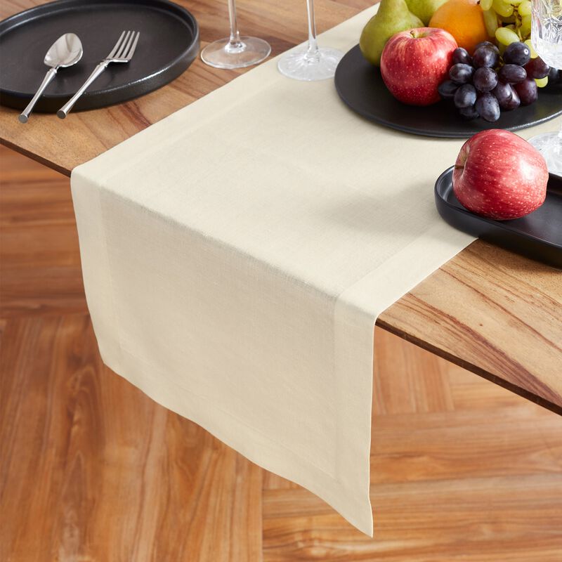 Solino Home 100% Pure Linen Table Runner - Sonoma