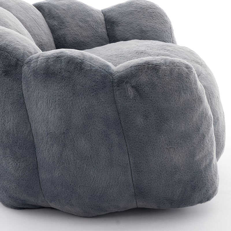 GOODSILO Ergonomic Memory Foam Bean Bag Sofa Chair with Pull Ring for Easy Mobility and Relaxation image number 6