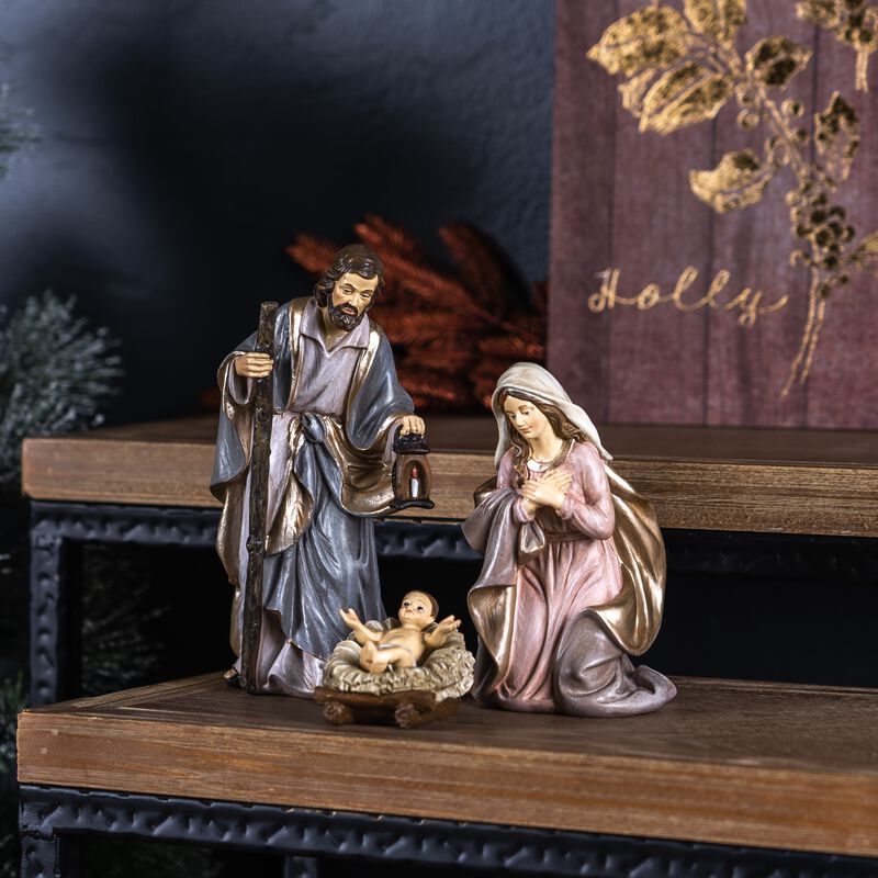 Set of 3 Holy Family Figurines for Christmas Nativity Décor