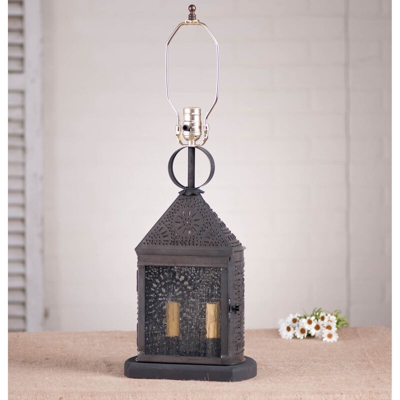Irvins Country Tinware Harbor Lamp Base With Chisel In Kettle Black image number 1