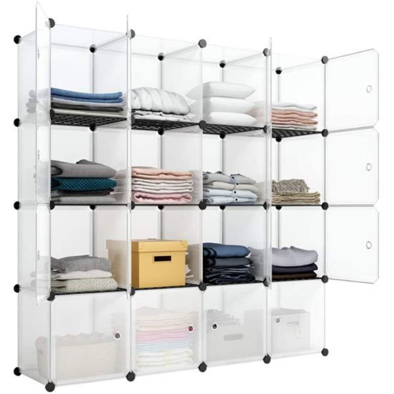 Stackable Cube Storage Shelving Unit, Bookcase Organizer for Closet, Books, and Toys
