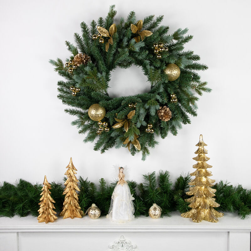 6.75" Gold Shatterproof Ball Ornament Christmas Pick image number 2