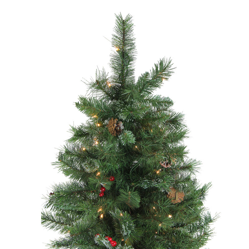 7.5' Pre-Lit Medium Mixed Pine Glittered Artificial Christmas Tree - Clear Lights