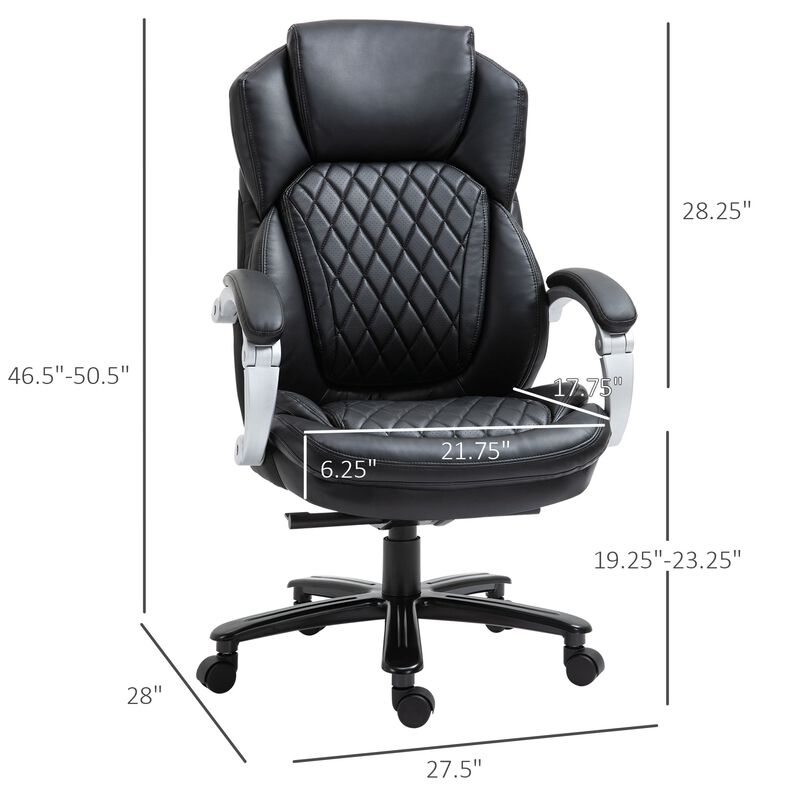 Black Executive Comfort: Big and Tall High-Back Office Chair