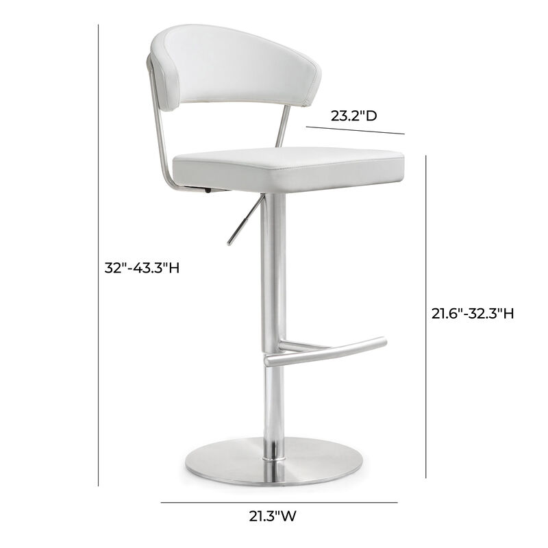 Cosmo Black Performance Vegan Leather and Stainless Steel Barstool image number 6