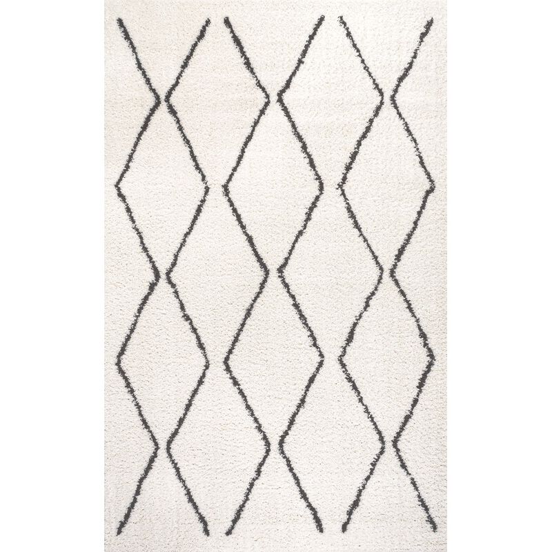 Catala Moroccan Diamond Shag Area Rug