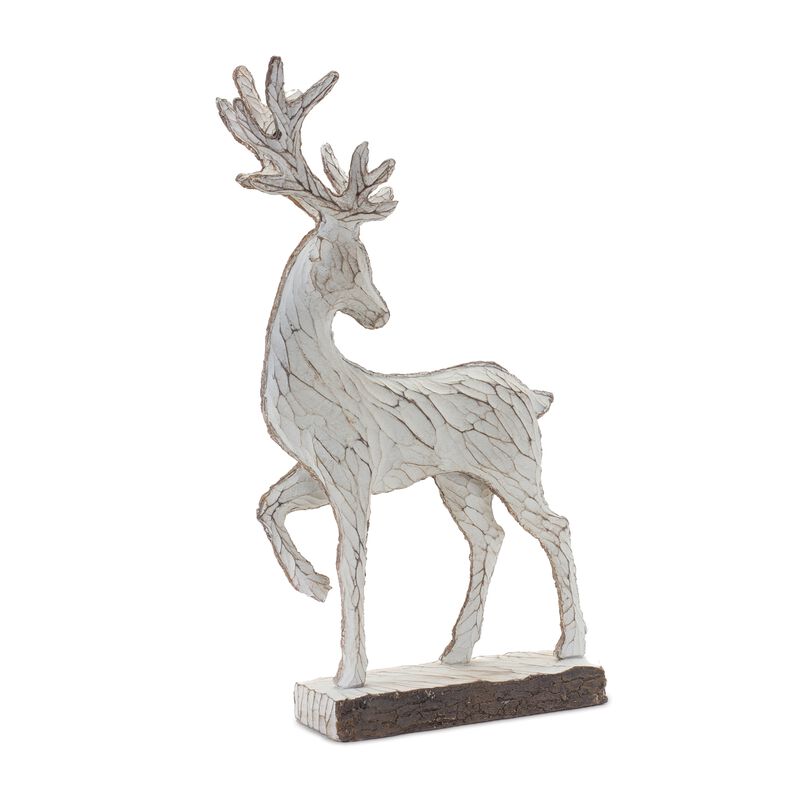Set of 2 Resin Deer for Christmas Accent and Tabletop Decor