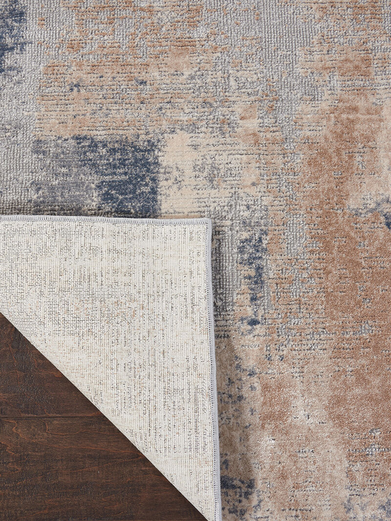 Rustic Textures RUS02 Beige/Gray 6' x 9' Rug