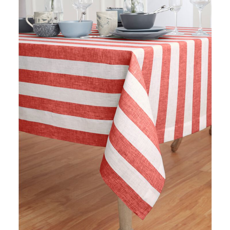 Linen Tablecloth - Cabana Stripe