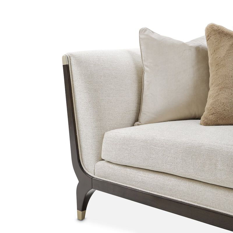 Michael Amini Paris Chic Sofa - Cremini/Espresso