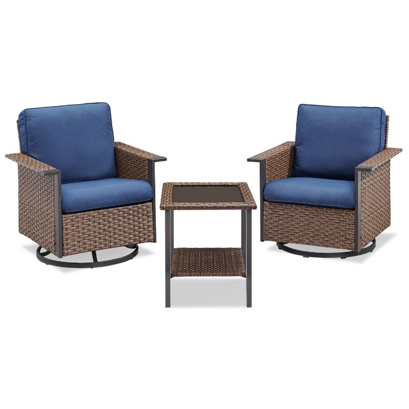 3-Piece Outdoor Swivel Bistro Set image number 0