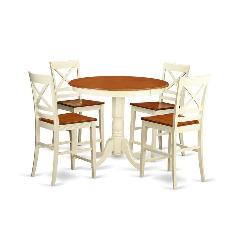 5 Pc counter height Dining room set-pub Table and 4 counter height Chairs