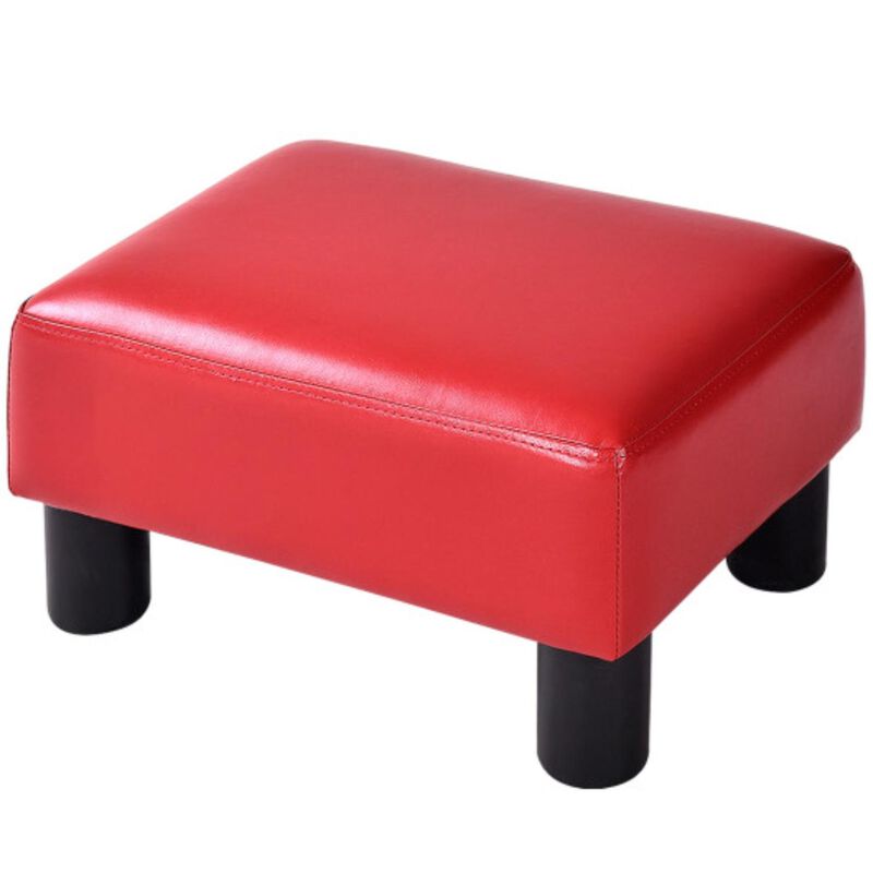 Hivvago Small PU Leather Rectangular Seat Ottoman Footstool