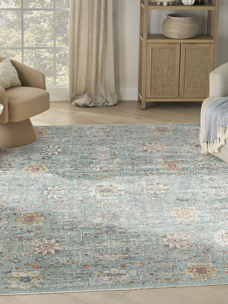 Washable Decor WSD14 Blue 9' x 12' Rug