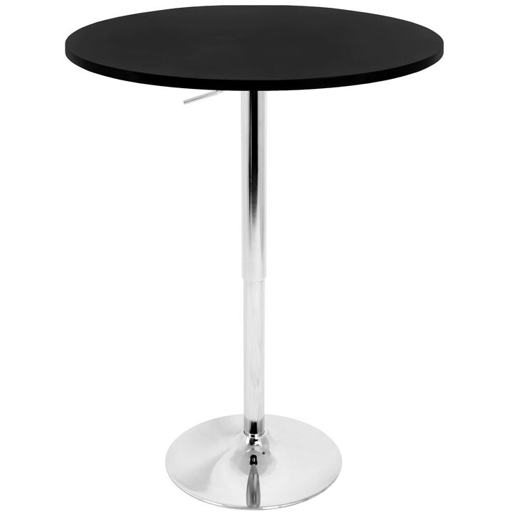 Lumisource Modern Elia Adjustable Height Bar Table - Black