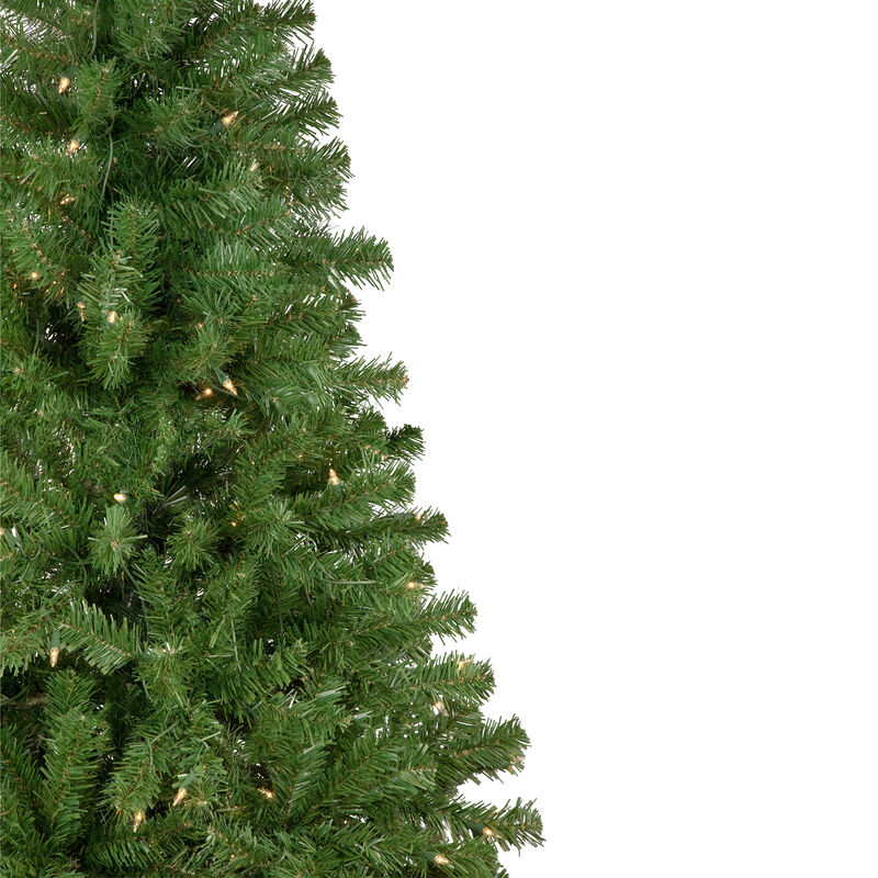 4-Piece Artificial Wolcott Spruce Christmas Tree  Wreath and Garland Set  Clear Lights
