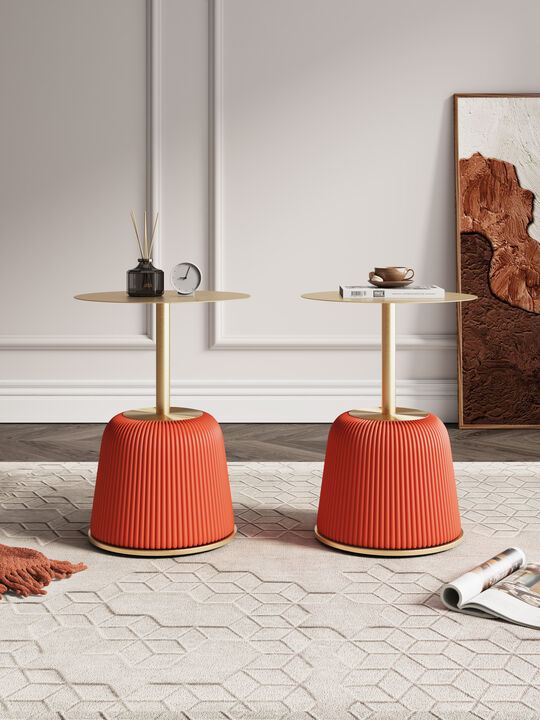 Anderson Orange Accent Tables (Set of 2)