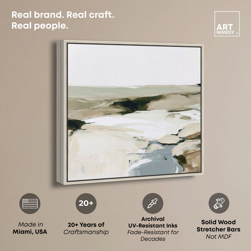 Serene Stratum III Abstract Canvas Print by Art Remedy image number 2