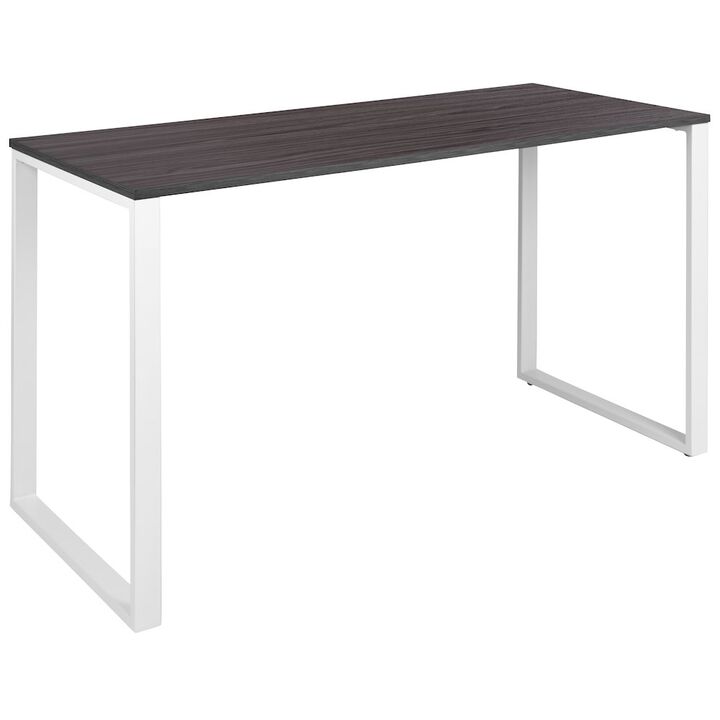 Flash Furniture Desk Industrial Style Computer Desk Sturdy Home Office Desk - 55"L - Rustic Gray