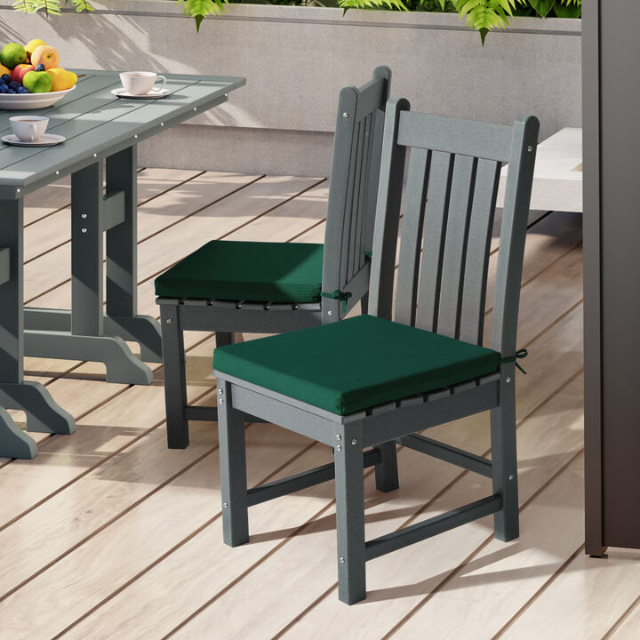 WestinTrends Outdoor Patio Kitchen Dining Chair Square Seat Cushions Set of 4, 19 x 18