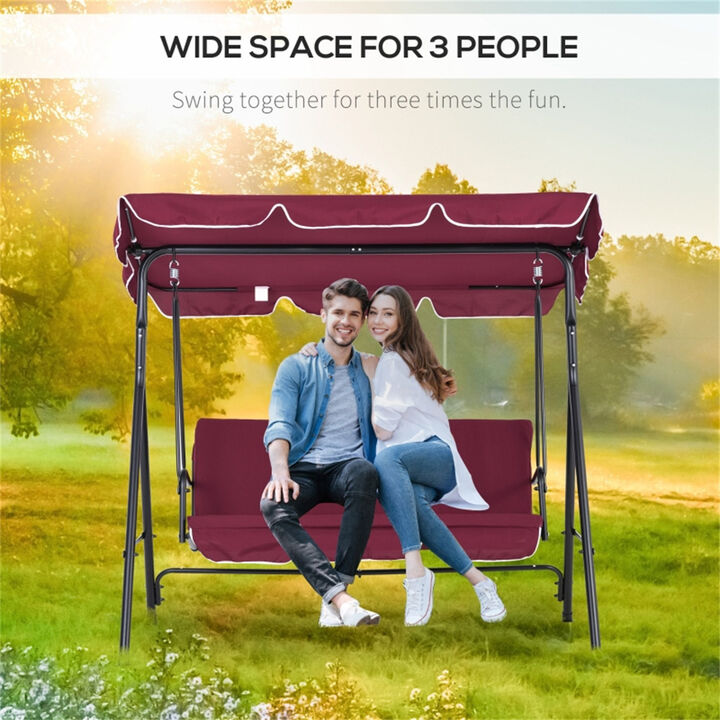 Comfortable 2-Person Swing Chair for Outdoor Patio and Deck