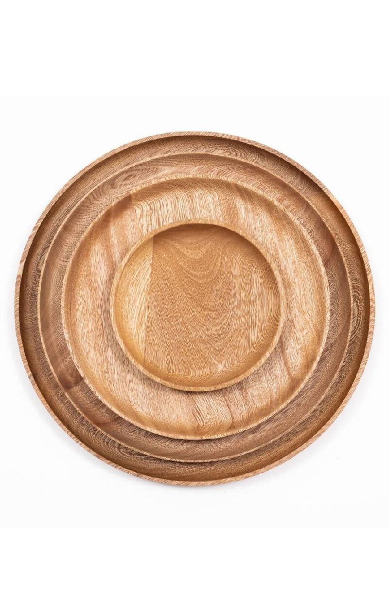 Rosa Morada Wooden Base Platter