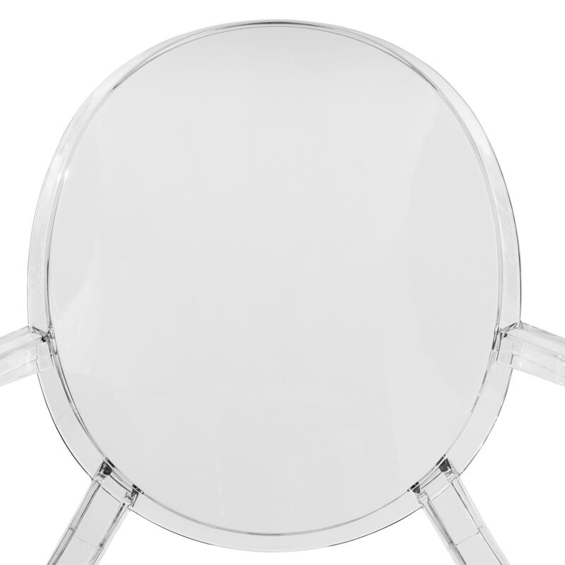 LeisureMod Carroll Modern Acrylic Dining Side Chair Set of 2