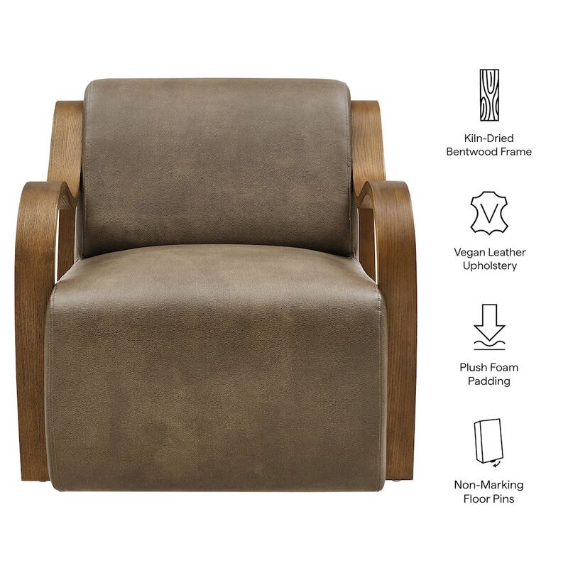 Atrium Vegan Leather Accent Armchair image number 2
