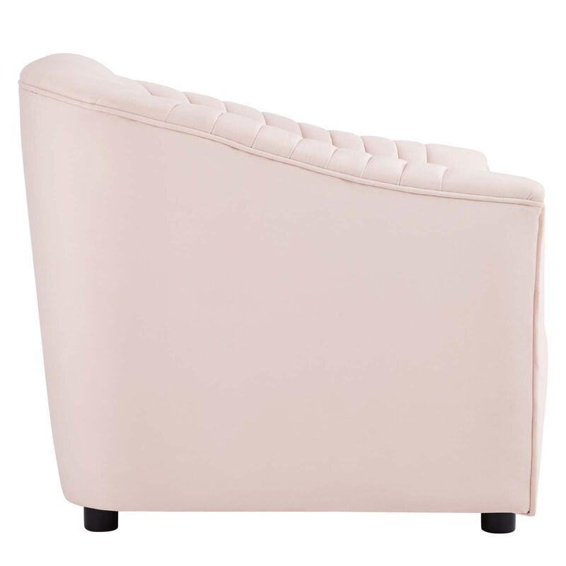 Announce Performance Velvet Channel Tufted Armchair image number 2