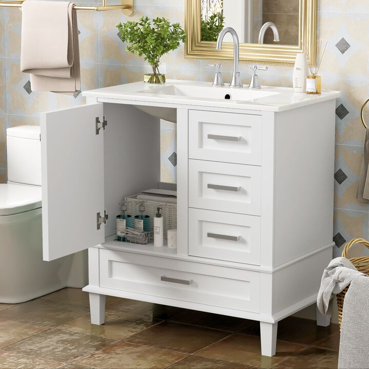Merax Modern Bathroom Cabinet Vanity with Sink