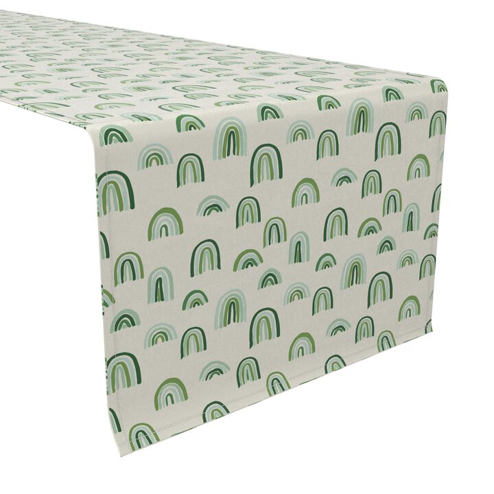 Fabric Textile Products, Inc. Table Runner, 100% Cotton, St. Patrick's Day Rainbows