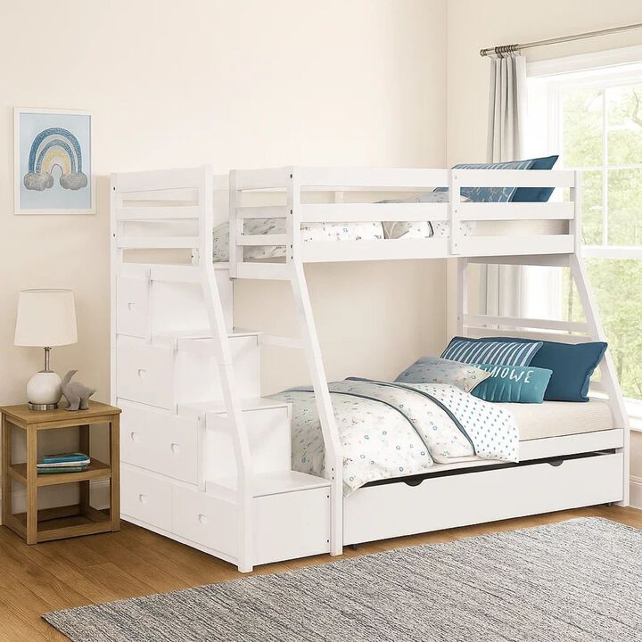 Ellon Bunk Bed, Trundle, Wood, Storage Drawers