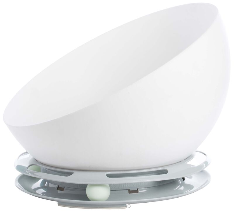 Plastic Bowl Shaped Sleeping Bed House Cat Cave Lounge with Ball Toy