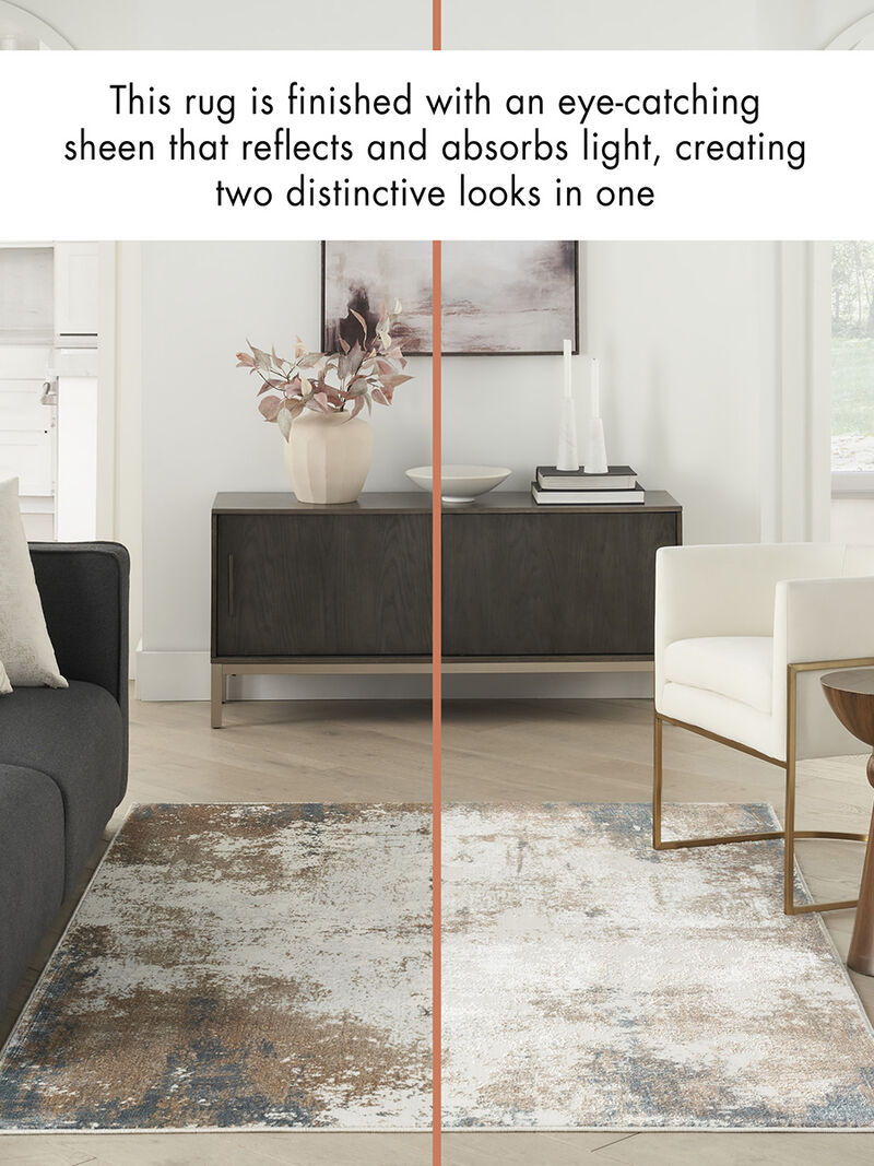 Glitz GLZ06 Taupe/Multicolor 2'3" x 7'6" Rug