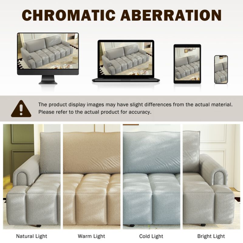 Rerjeb Teddy 3-in-1 Convertible Sleeper Sofa Bed image number 5