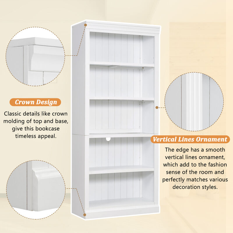 Bibpum LED Tall Bookcase image number 5