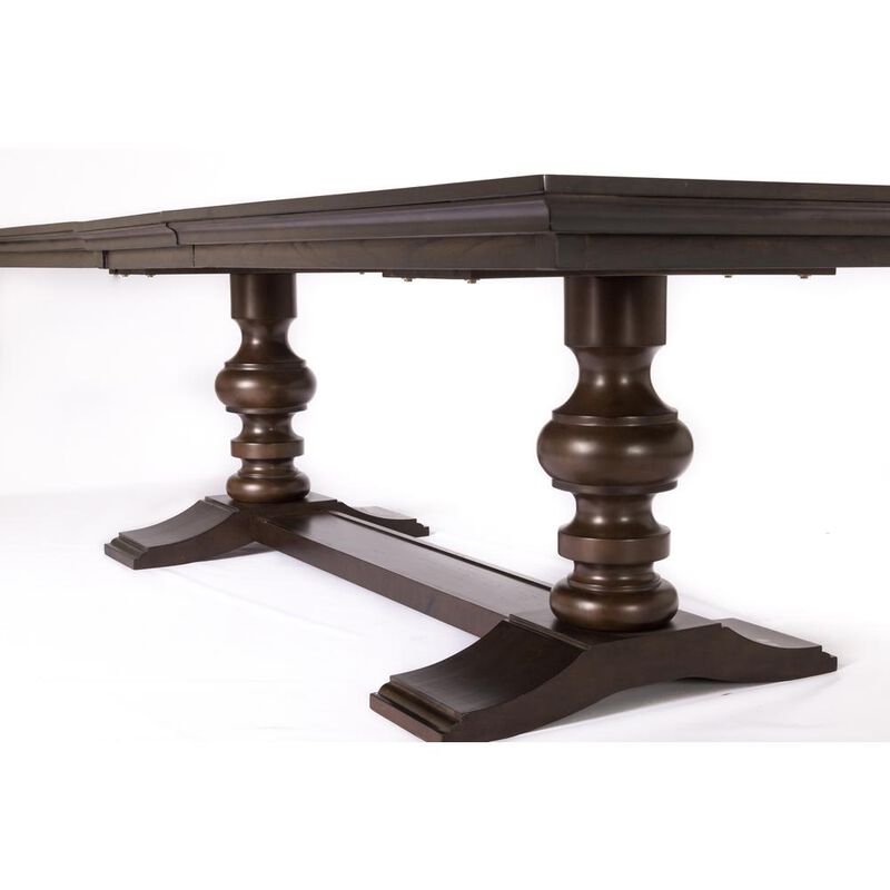 Best Quality Furniture 80-100 Extension Dining Table w/Center 20-Inch Leaf, Cappuccino Color