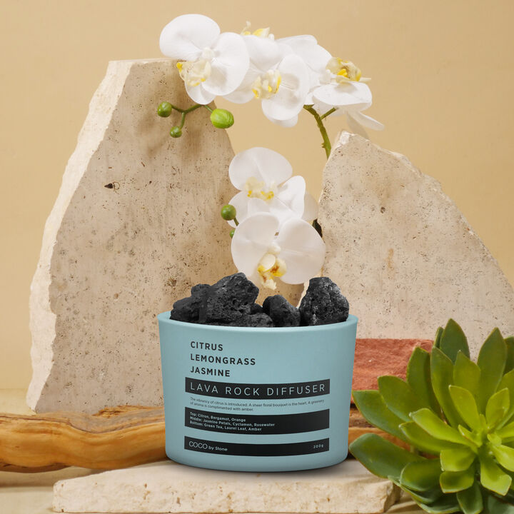 Lava Rock Diffuser - Citrus, Lemongrass, Jasmine