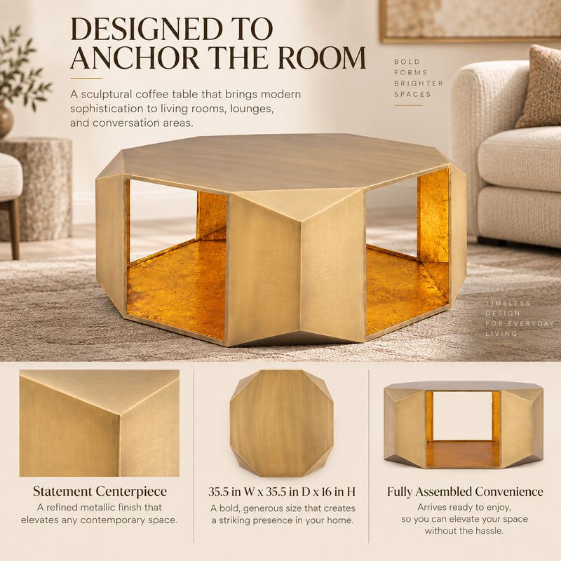 Lorvique Hexagon Coffee Table image number 5