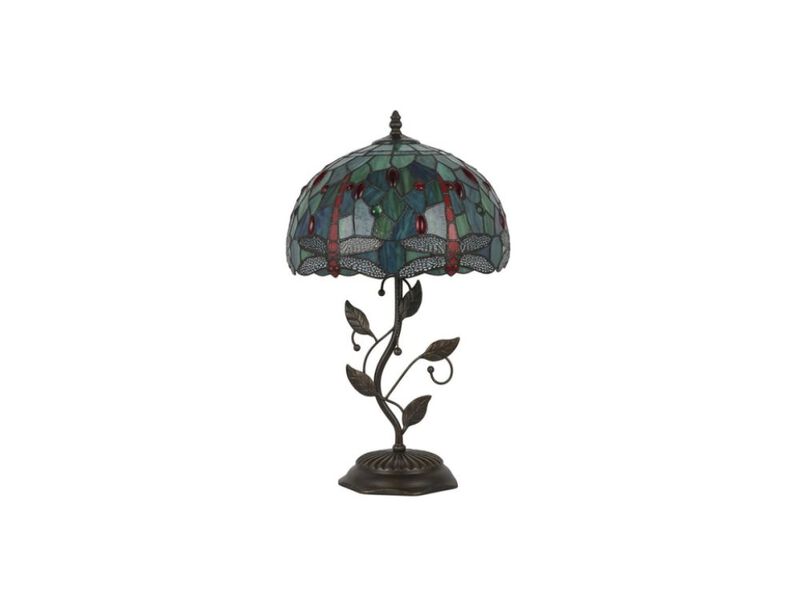 Tiffany Style Stained Glass Dragonfly Table Lamp For Living Room Bedroom image number 0