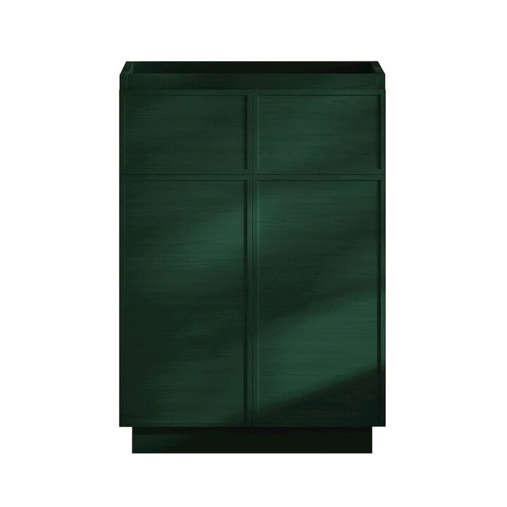 St. Tropez 24" Freestanding Bathroom Vanity Cabinet without Top in Green Oak