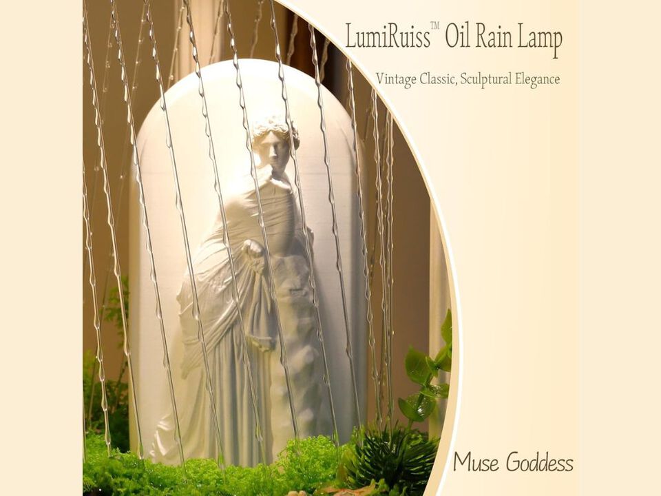 Muse Goddess Oil Rain Lamp Sculptural Mood Light Aroma Diffuser Home Decor
