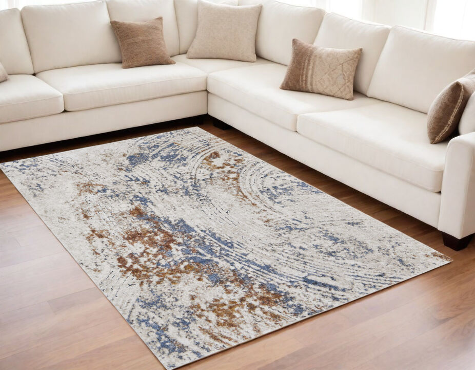 HomeRoots Abstract Power Loom Area Rug