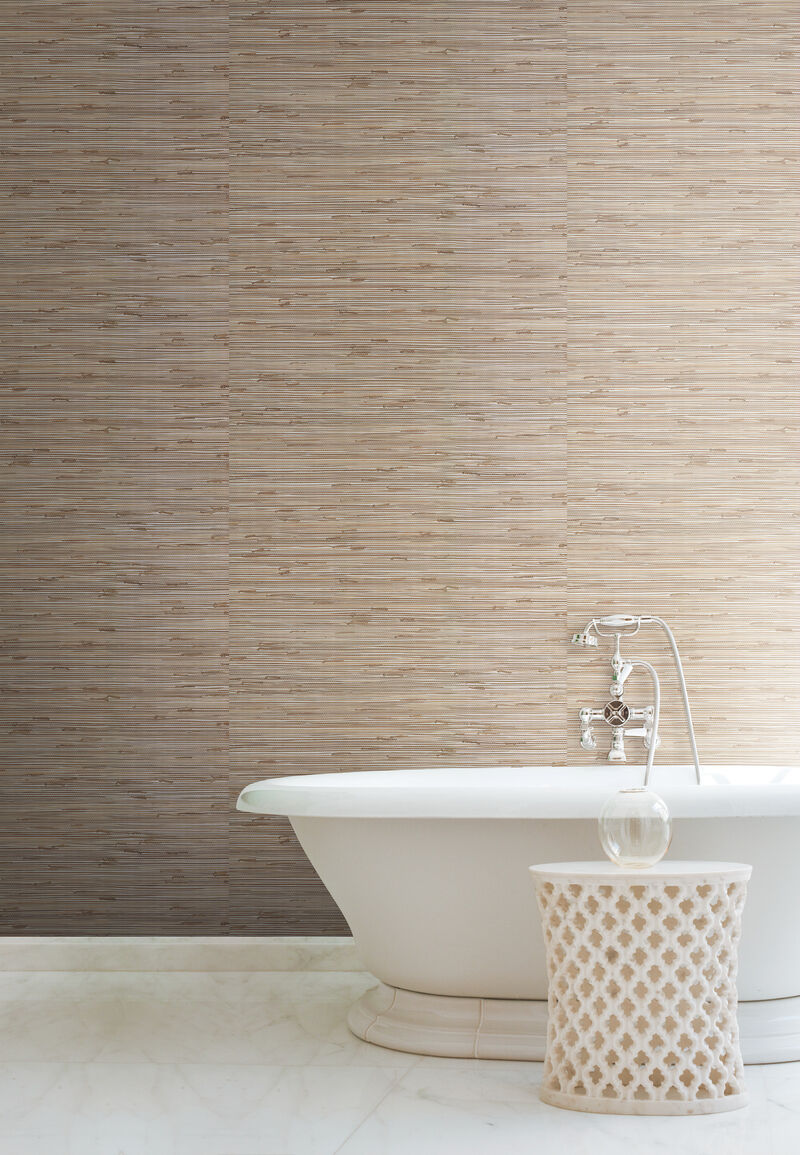 Wide Knotted Grass Metallic Wallpaper image number 2