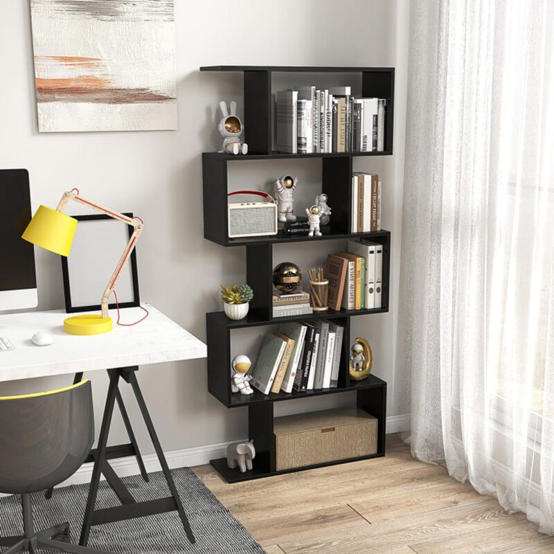 Hivvago 5-Tier Bookshelf with Anti-Toppling Device for Living Room Home Office