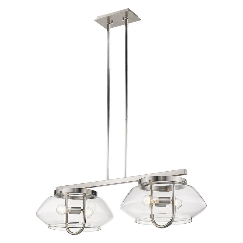 Hivvago Garner 4-Light Satin Nickel Island Pendant