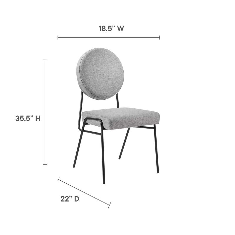 Craft Upholstered Fabric Dining Side Chairs image number 5