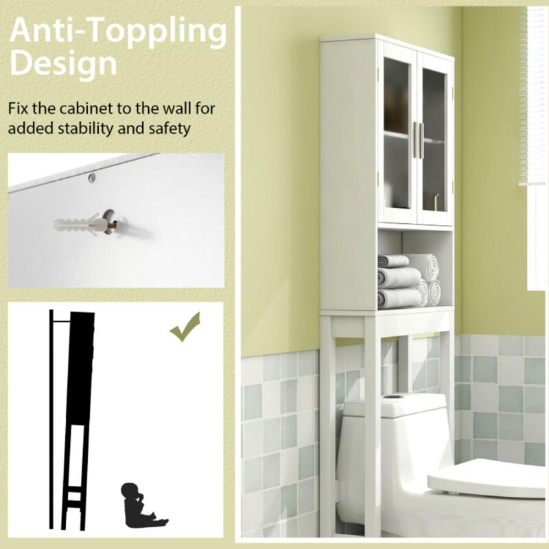 Hivvago Over the Toilet Bathroom Storage Cabinet with Adjustable Shelf